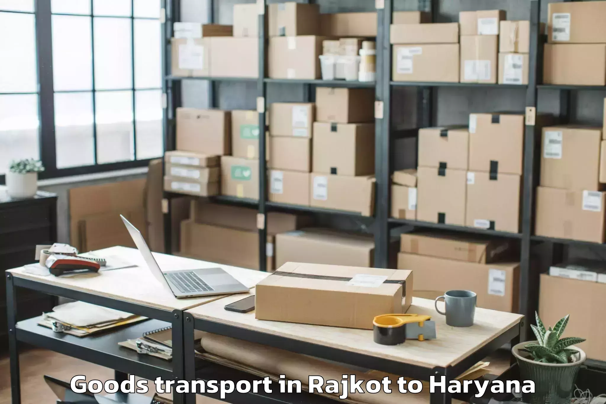 Reliable Rajkot to Pdm University Bahadurgarh Goods Transport